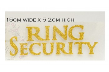 Iron on transfer,  WEDDING, RING SECURITY